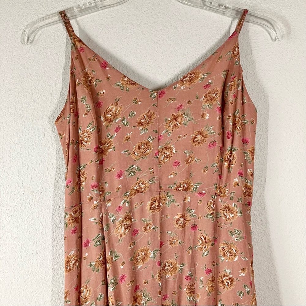 LINE & DOT Anthropologie Ditsy Floral Maxi Dress L High Slit Wedding Event Boho - Picture 3 of 10